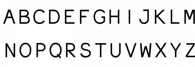 ElroNet Monospace Шрифта ВЕРХНИЙ