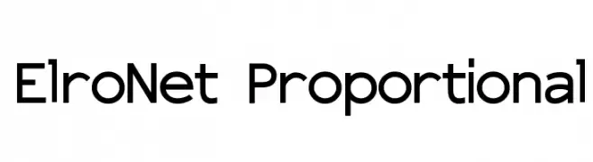 ElroNet Proportional  font caratteri gratis