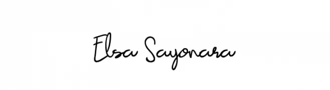 Elsa Sayonara  font caratteri gratis