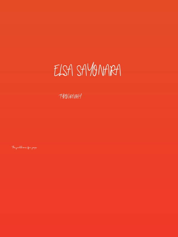 Elsa Sayonara Poster