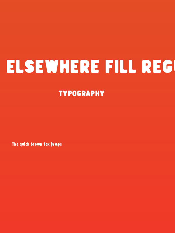 Elsewhere Fill Regular Poster