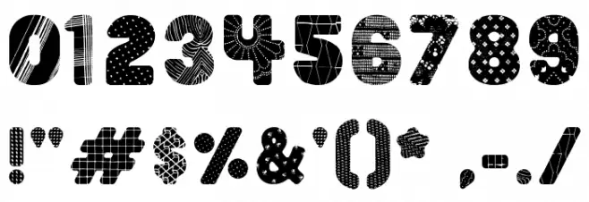 Elsewhere Pattern Regular Font OTHER CHARS