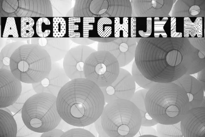 Elsewhere Pattern Regular Font examples