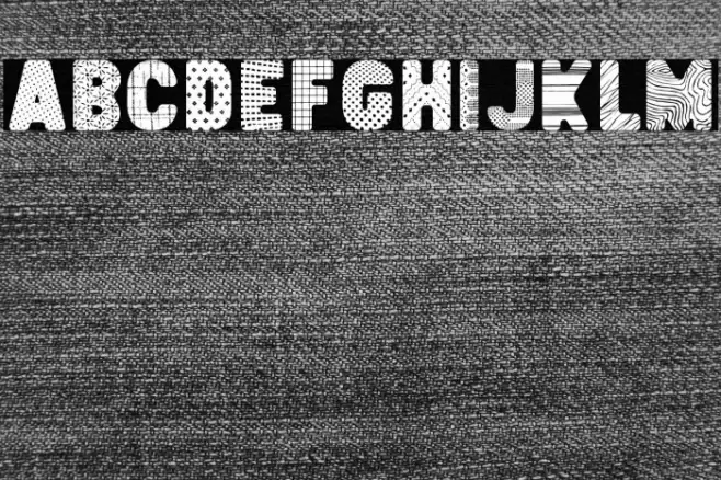 Elsewhere Pattern Regular Font examples