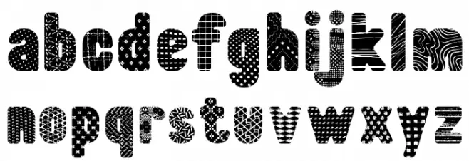 Elsewhere Pattern Regular Caratteri MINUSCOLO