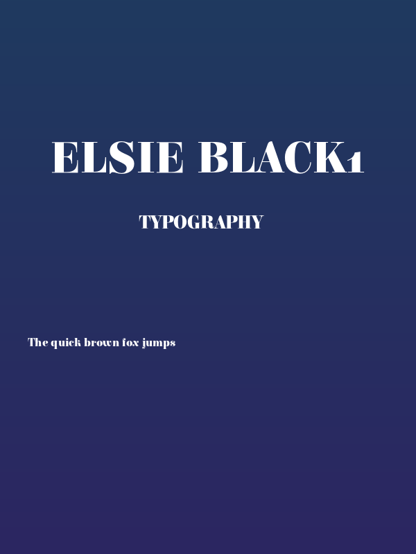 Elsie Black1 Poster