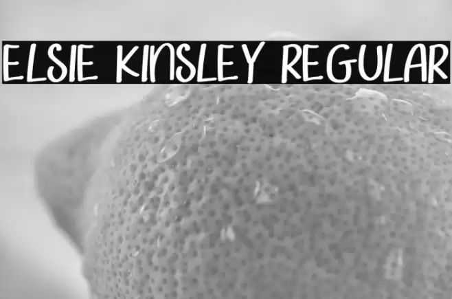 Elsie Kinsley Regular Caratteri examples