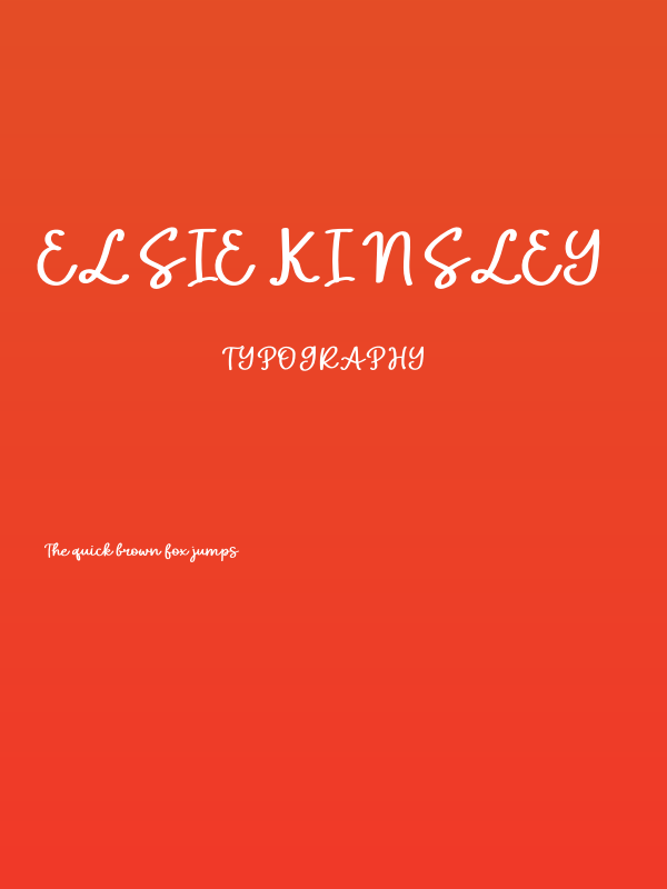 Elsie Kinsley Poster