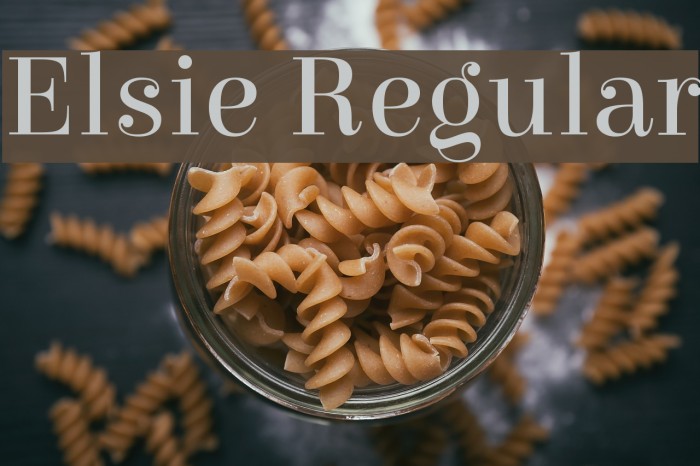 Elsie Regular Font examples