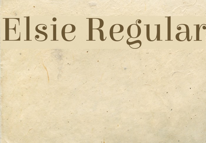 Elsie Regular Font examples