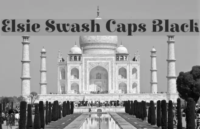 Elsie Swash Caps Black Font examples