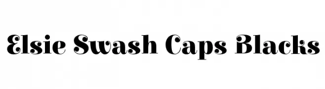 Elsie Swash Caps Blacks  baixar fontes gratis
