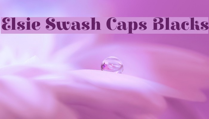 Elsie Swash Caps Blacks Font examples