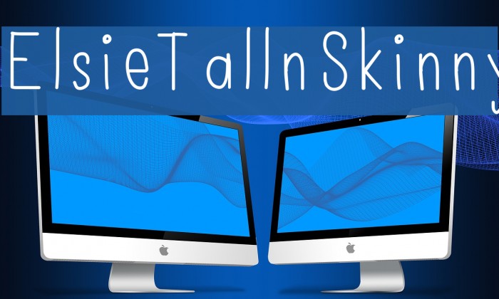 ElsieTallnSkinny Font examples