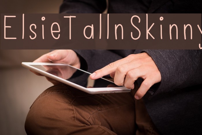 ElsieTallnSkinny Font examples