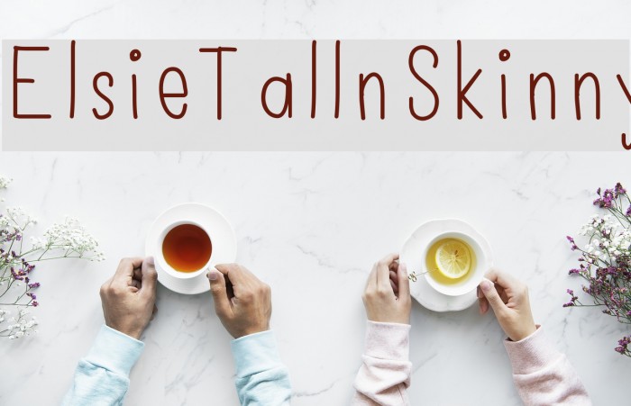 ElsieTallnSkinny Font examples