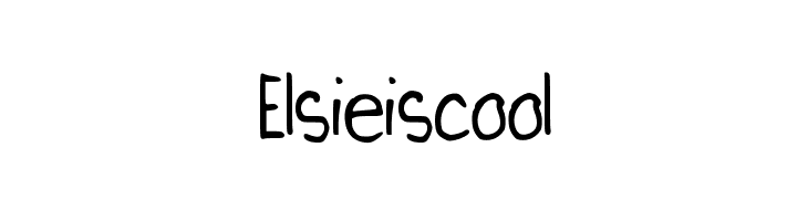 Elsieiscool Font