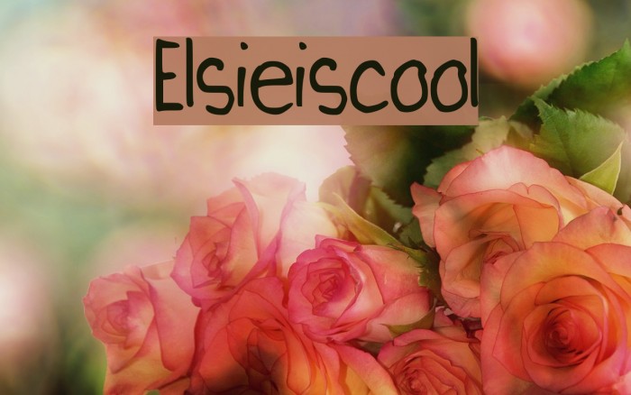 Elsieiscool Font examples
