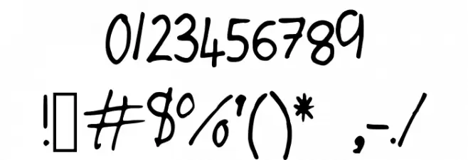 ElsiesFont Font OTHER CHARS