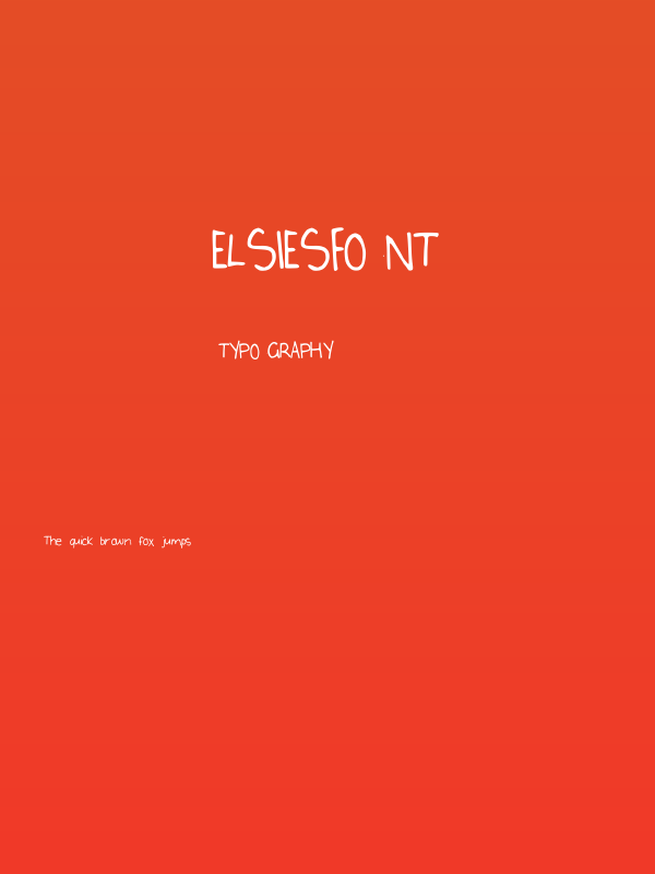 ElsiesFont Poster