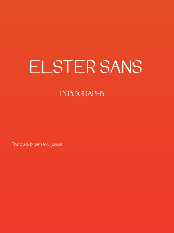 Elster Sans Poster
