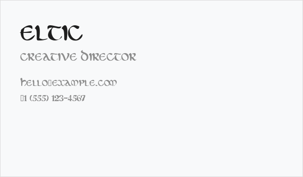 Eltic Business Card