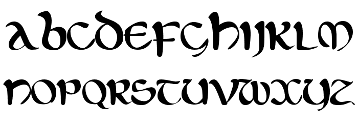 Eltic Font LOWERCASE