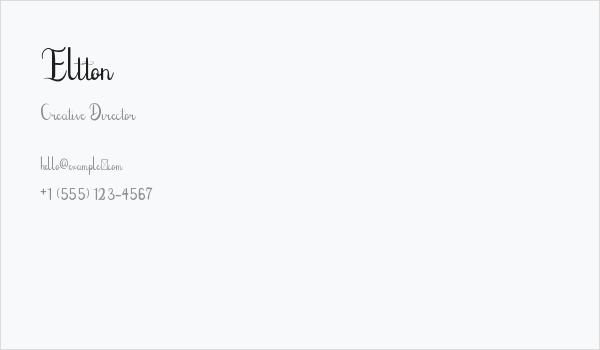 Eltton Business Card