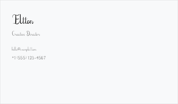 Eltton Business Card