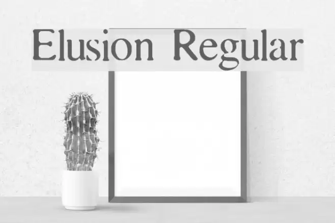 Elusion Regular Font examples