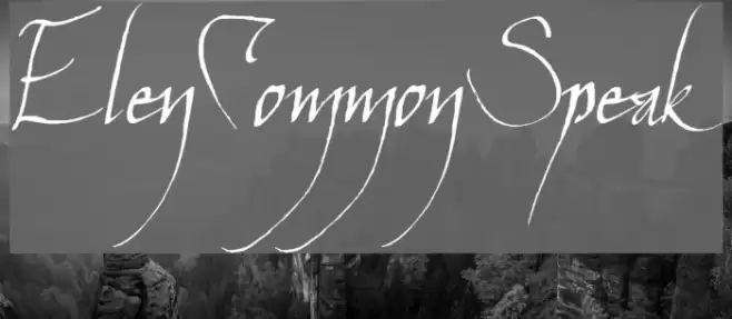 ElvenCommonSpeak フォント examples