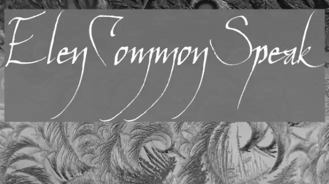 ElvenCommonSpeak フォント examples