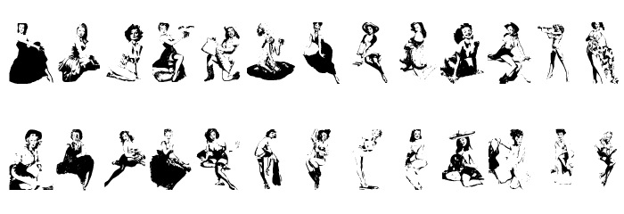 Elvgren Pin-ups Polices MINUSCULES