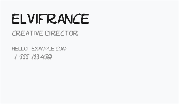 Elvifrance Business Card