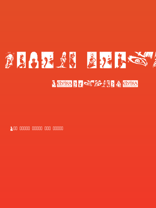 Elvira Dingbats Poster