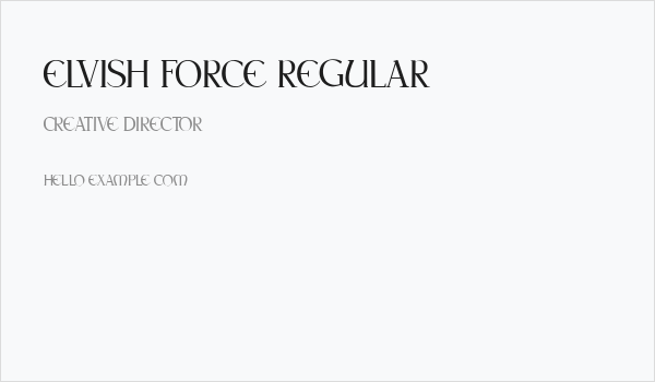 Elvish Force Regular Business Card