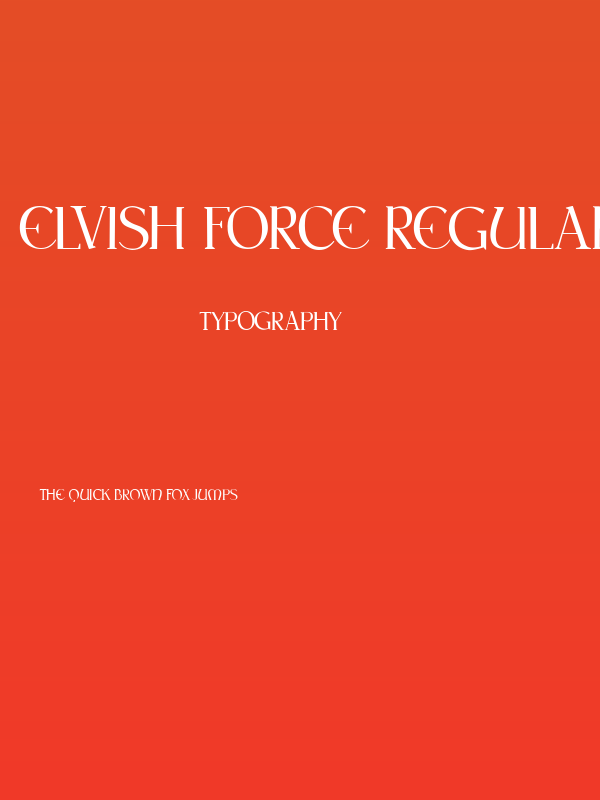 Elvish Force Regular Poster