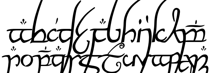 Elvish Ring NFI Font LOWERCASE
