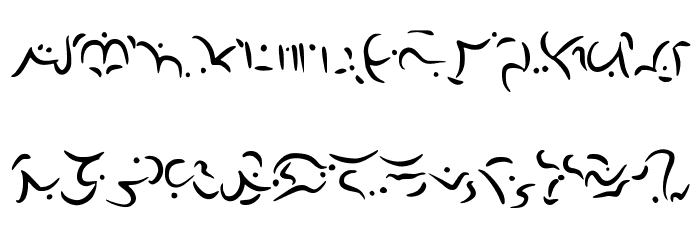 Elvish Font LOWERCASE