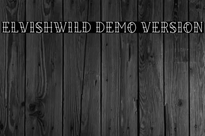 Elvishwild Demo Version Font examples