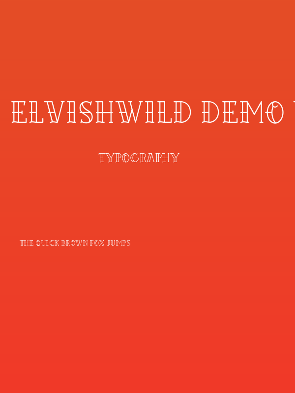 Elvishwild Demo Version Poster