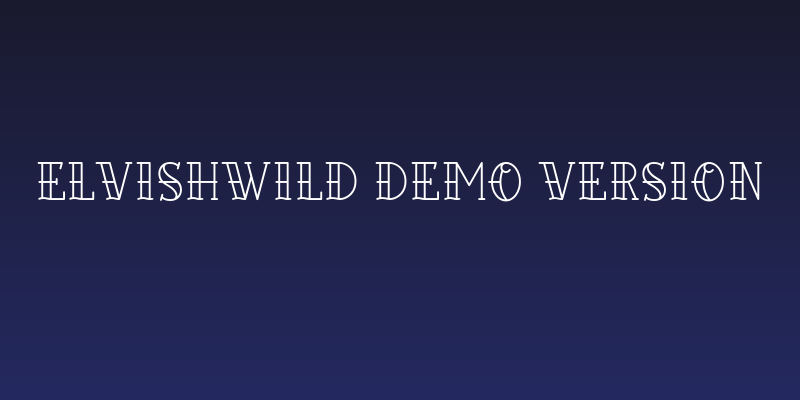 Elvishwild Demo Version Social Header