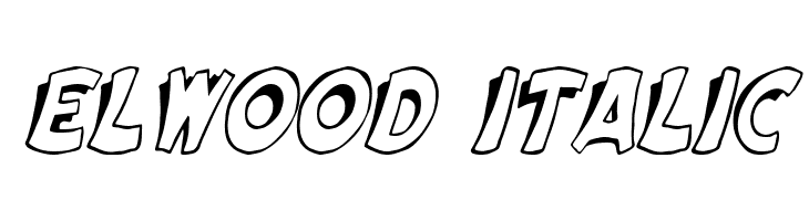 Elwood Italic  les polices de caractères gratuit tlcharger