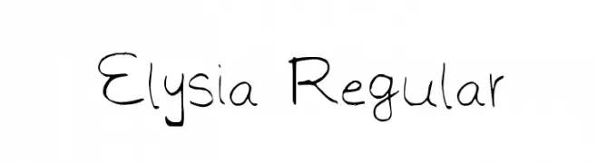 Elysia Regular  नि: शुल्क फ़ॉन्ट्स डाउनलोड