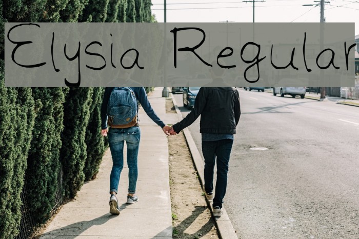 Elysia Regular Font examples