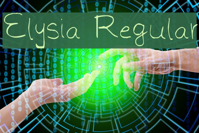 Elysia Regular Font examples