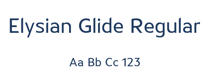 Elysian Glide Regular Font Preview