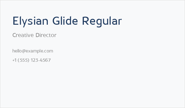 Elysian Glide Regular Business Card