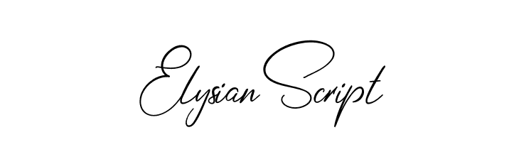 Elysian Script  Frei Schriftart Herunterladen