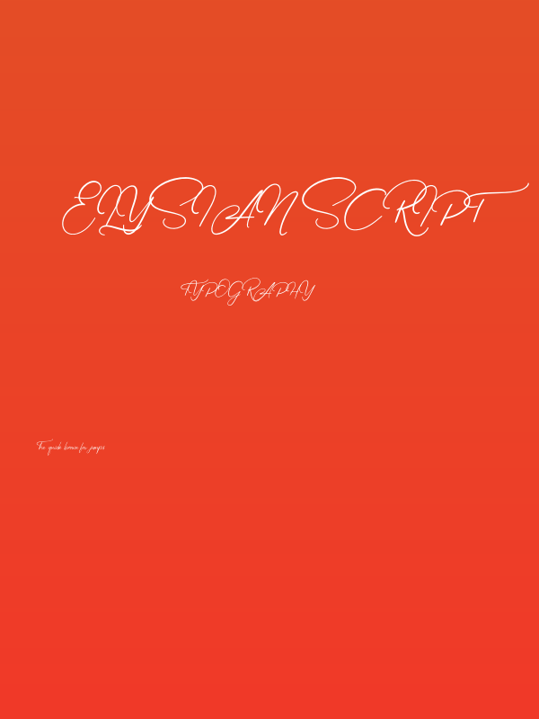 Elysian Script Poster